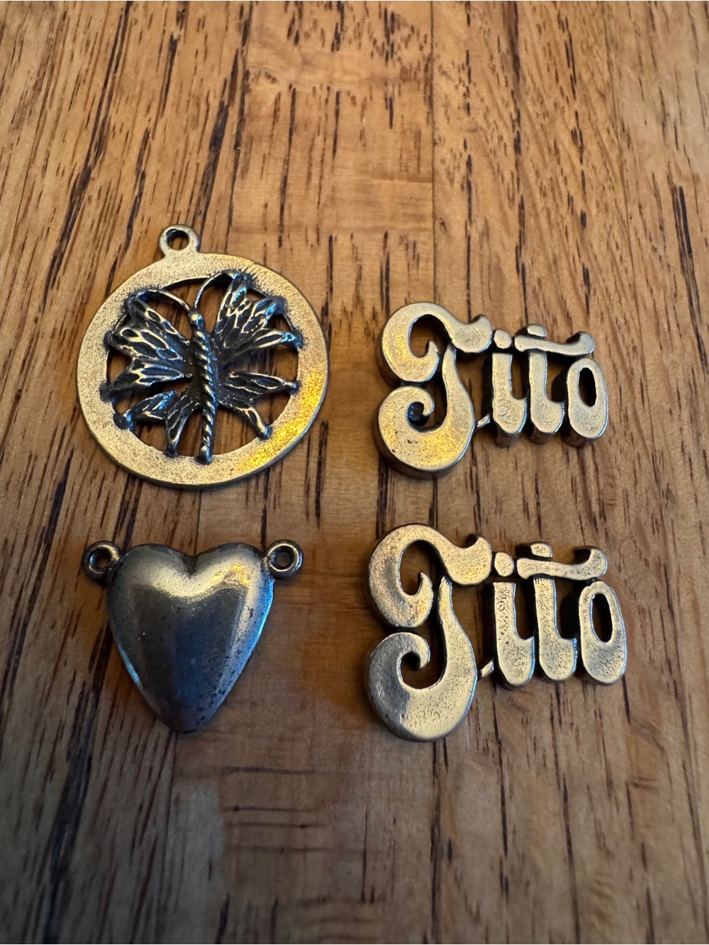 Vintage Lot of 4 Sterling Silver Charms & Pendants